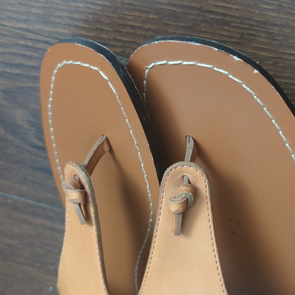 J CREW –  Playa women's Thong leather sandals mules – size 10 - Picture 7 of 8